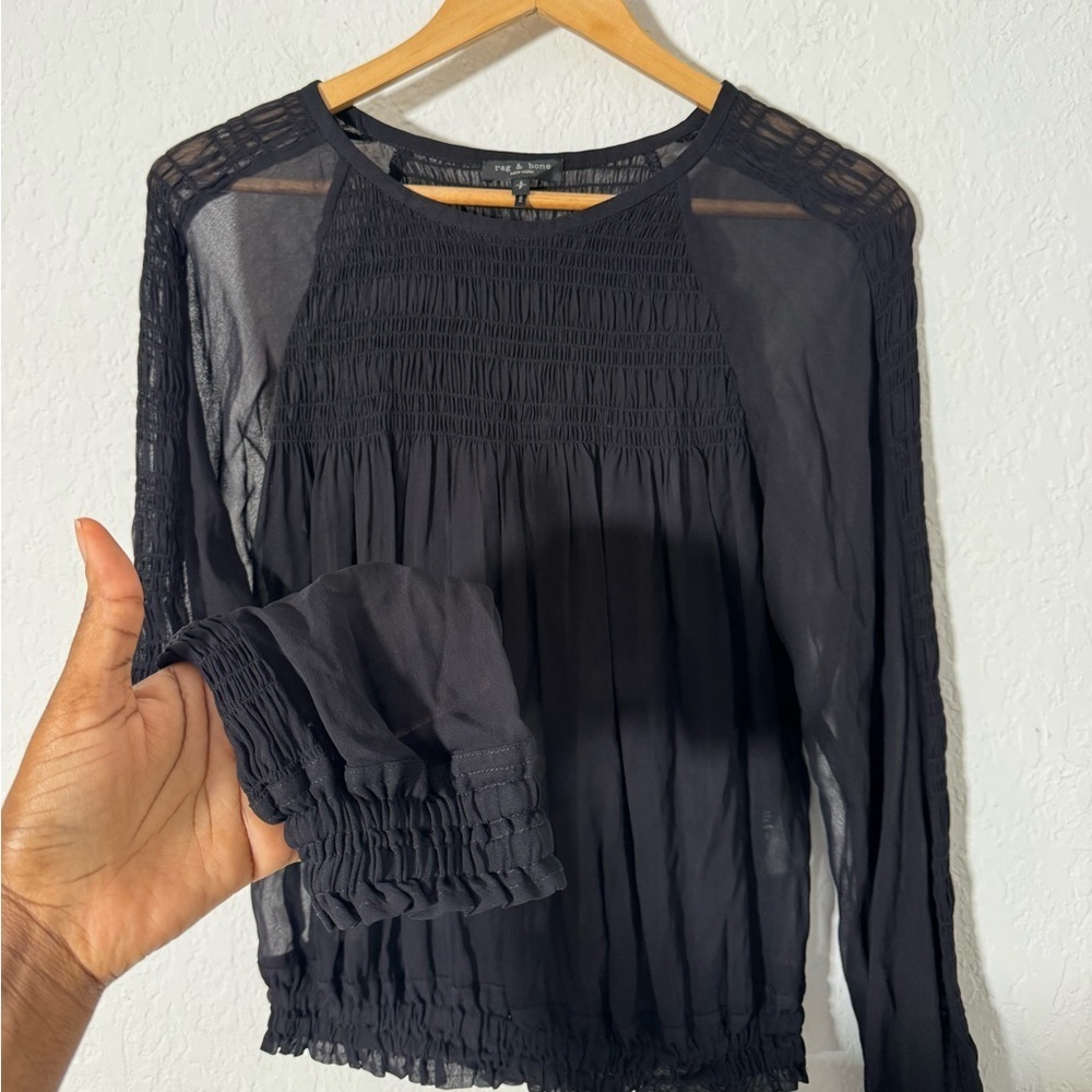 RAG & BONE Celeste Ruffle Blouse - Picture 4 of 7